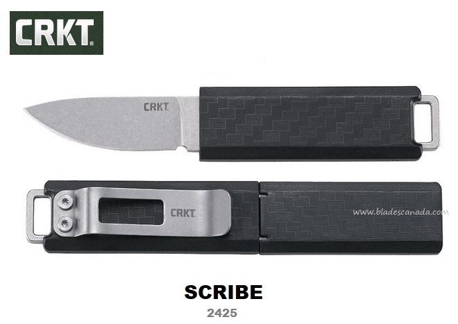 CRKT Scribe Compact Fixed Blade Knife, CRKT2425